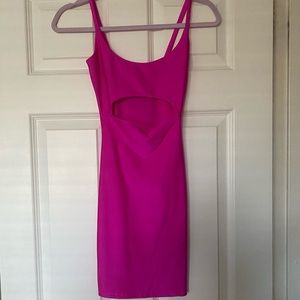 Hot pink mini dress